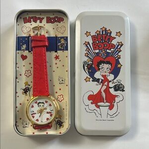 Betty Boop Watch with Red Strap